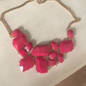 Pink & gold bauble necklace